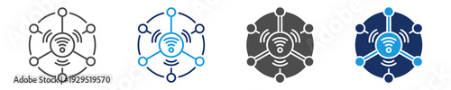 internet of things icon set with multi concept