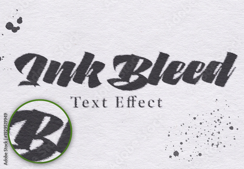 Ink Bleed Text Effect PSD