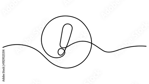 Dangerous sign line continuous drawing One line dangerous sign, Warning Sign Line Drawing Stock Illustrations, Stop Alert Attention Continuous One Line Illustration
