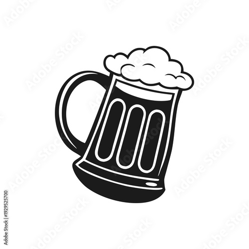 mug of beer with foam vetor for st patrick day 