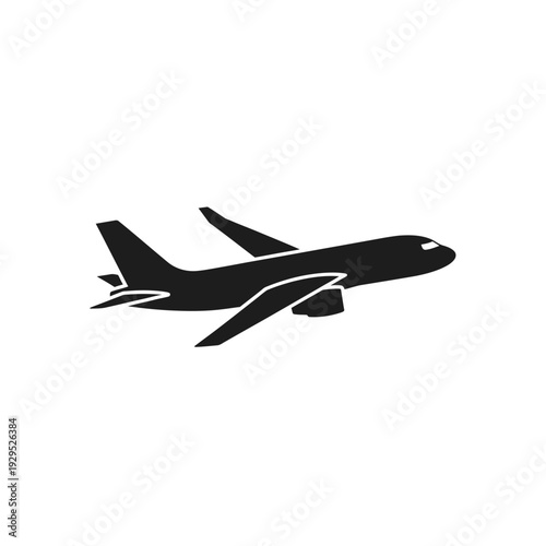 Airplane in flight against a clear sky backdrop