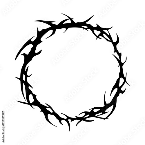 Goth Symmetrical Cybersigil Tattoo Design Vector