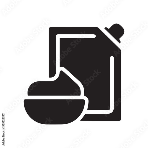 Mayo pouch pack vector icon on white background 