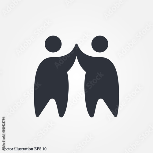 friends and buddies hug icon symbol illustration vector eps10 logo template design pattern seamless bright minimal design flat design realistic style simple design modern design