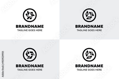 Letters YYY ZZZ Circular Logo, symbolizing unity, continuity, and modern cohesion