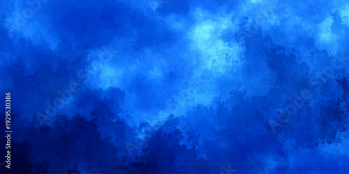 Vector Celestial Canvas captivating depiction of billowing clouds in shades of blue evoking sense mystery and wonder, capturing ethereal beauty.