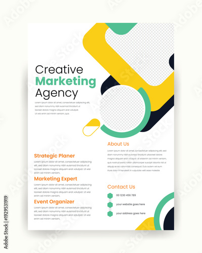 Corporate Annual Meeting and Report Flyer Design, Startup Pitch Deck Style Business Flyer