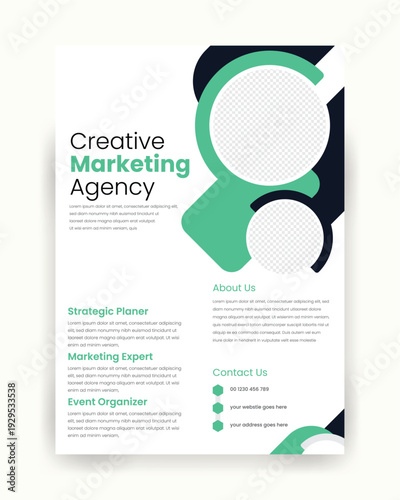 Global Business Conference Promotion Flyer Template, Real Estate Corporate Flyer Template