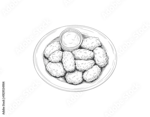 A geometric illustration depicting a complex spherical structure with intersecting lines and nodes isolated on transparent background