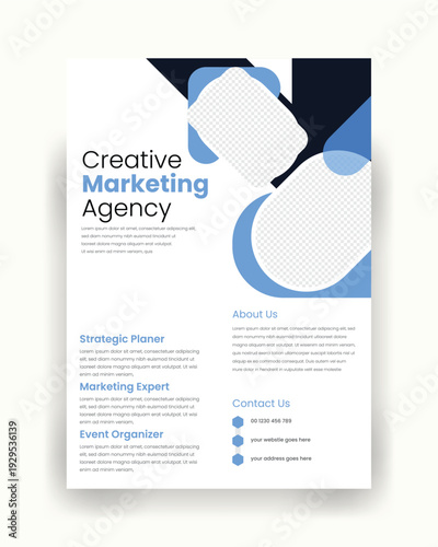 Modern Corporate Business Flyer Template for Company Promotion, cover, annual report, poster, flyer