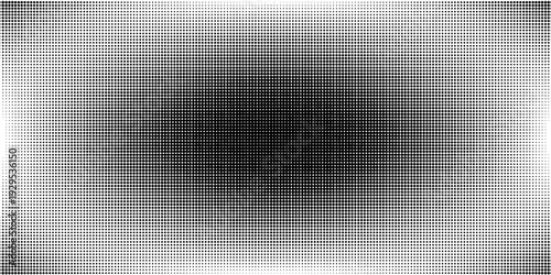 Grunge halftone gradient background. Faded grit noise texture. White and black sand wallpaper. Retro pixelated backdrop. Anime or manga style comic