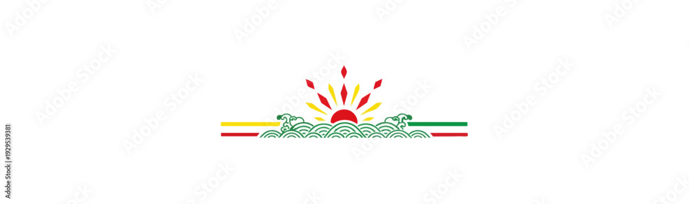 Obraz premium Abstract sun icon graphic on black background