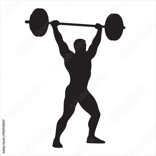 silhouette of a man lifting weights