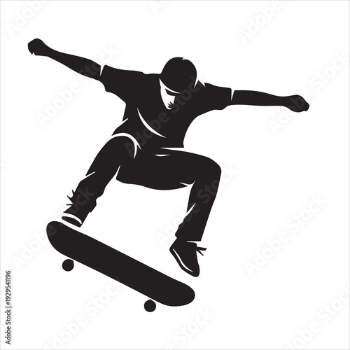 silhouette of a man jumping on a snowboard