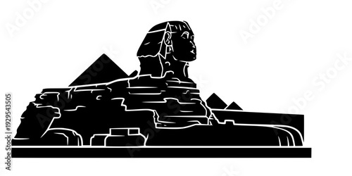 Great Sphinx Iconic Egypt Landmark Silhouette