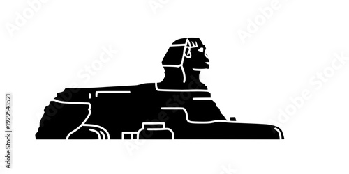 Great Sphinx Iconic Egypt Landmark Silhouette
