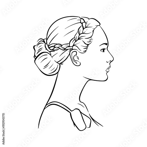 Minimalist line art vector illustrations of diverse women profiles with various hairstyles. Elegant female silhouettes for International Woman Day, beauty, empowerment, and hair care branding