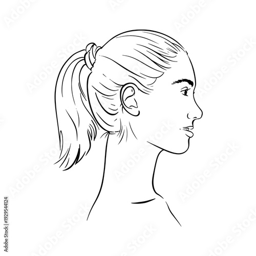 Minimalist line art vector illustrations of diverse women profiles with various hairstyles. Elegant female silhouettes for International Woman Day, beauty, empowerment, and hair care branding