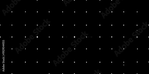 A field of white dots on a black background forms a hidden message
