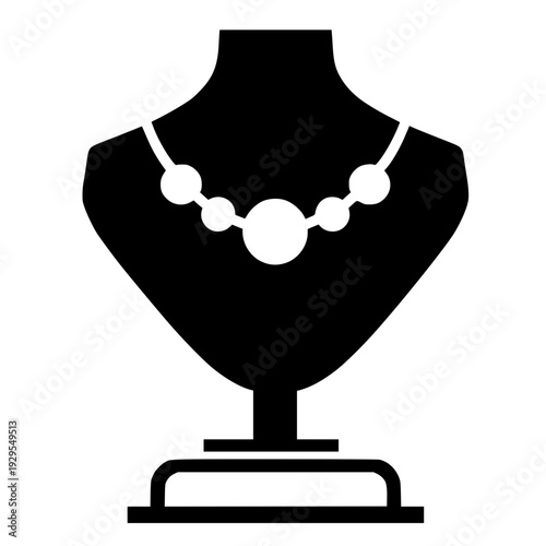 Elegant necklace display on jewelry mannequin stand