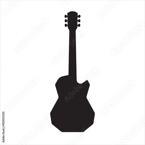 acoustic guitar isolated on white