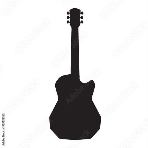 acoustic guitar isolated on white