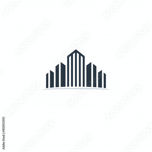 Free Download Modern Minimalist Skyline Logo Design Featuring Abstract Dark Buildings for Corporate Branding - GFXLoad