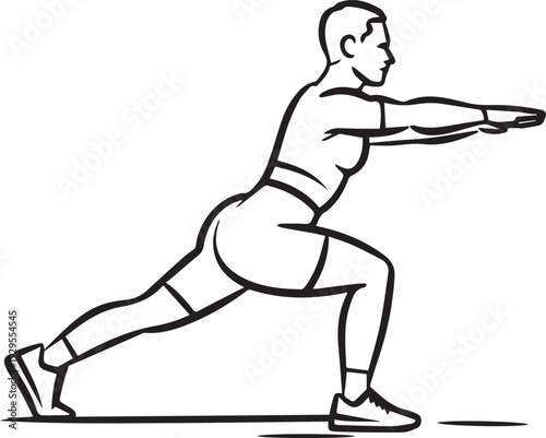 silhouette of a man exercising