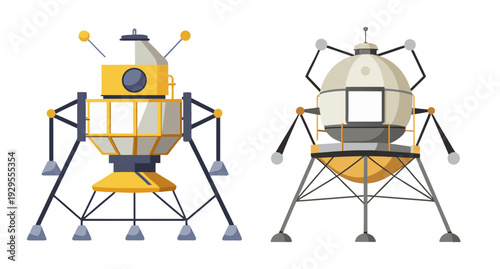 Two space exploration vehicles for lunar research mission
