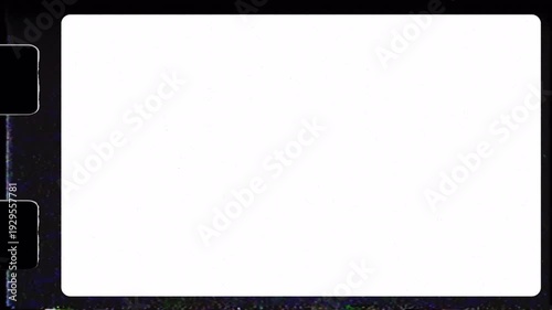 Super 16mm Vintage Film Frame Alpha Channel Animation with Transparent Center for Video Overlay, Intro Template and Projector Border