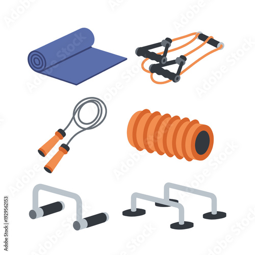 Fitness Equipment for Home Workout Routine.