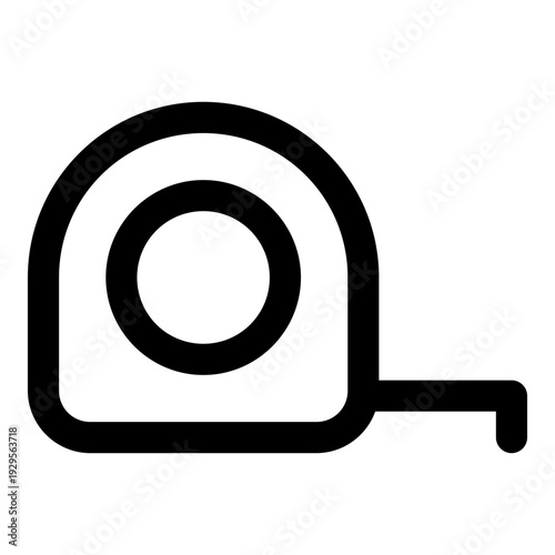 tape measure outline icon
