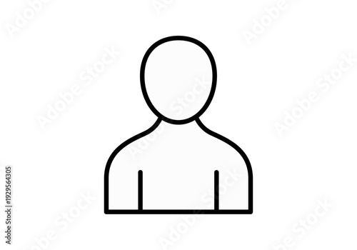 Icono de línea negra de una persona para perfil de usuario