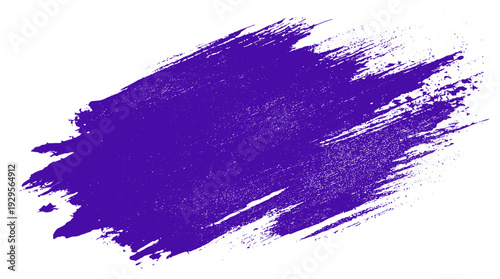 Vibrant Purple Paint Splatter Brush Stroke Texture with Transparent Background
