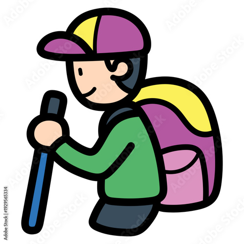 backpacker illustration