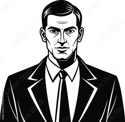 Vintage Businessman Silhouette with Briefcase and Bowler Hat - Retro Professional Vector Illustration