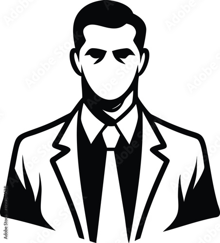 Vintage Businessman Silhouette with Briefcase and Bowler Hat - Retro Professional Vector Illustration