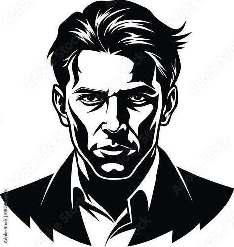 Vintage Businessman Silhouette with Briefcase and Bowler Hat - Retro Professional Vector Illustration