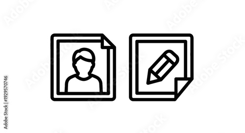 Profile and Document Editing Icons: Representing User Identity and Content Creation on Digital Platforms