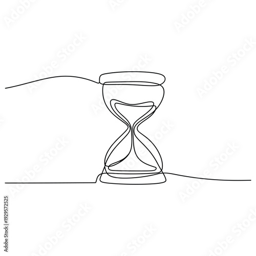 Hourglass Outline Icon Symbolizing Time Management Deadlines and Flow of Passing Moments