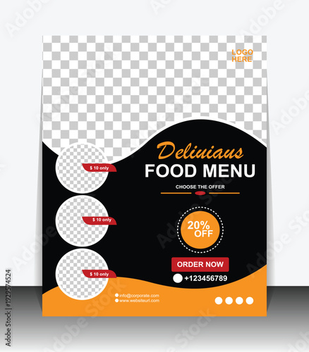 Delicious Food Menu with Special Offers