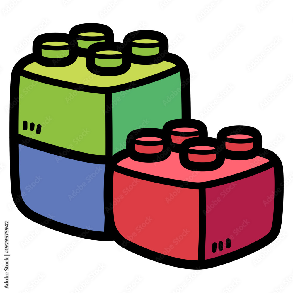 Fototapeta premium blocks illustration