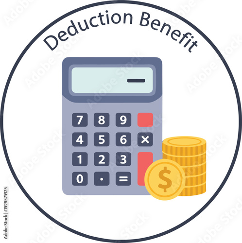 Financial Deduction Benefit and Tax Savings with Calculator for Income and Expense Management
