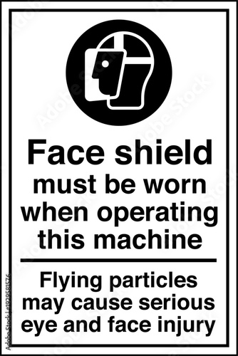 Safety Sign Mandatory Face sh...