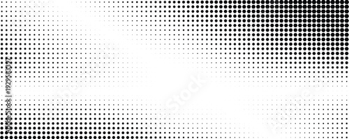 Abstract Halftone Dot Pattern with Gradual Fading Effect, Ideal as a Graphic Overlay or Texture on a Transparent Background, PNG Format