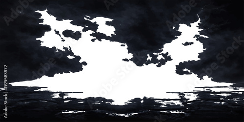 Grunge vector illustration of a paint splash map of Italy featuring artistic texture and country borders set within a European geography frame