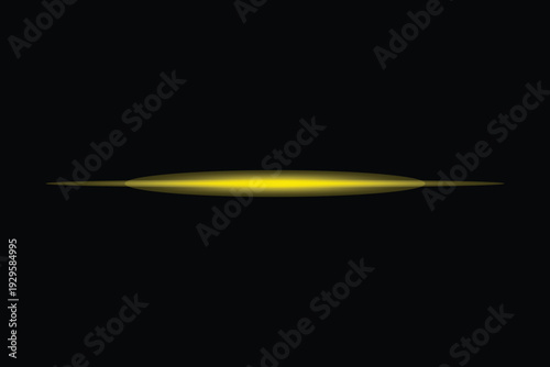 Bright yellow oblong shape on black background