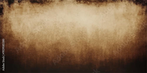 Ancient worn parchment texture on an old grunge wood background with a vintage brown frame and a sepia antique paper design