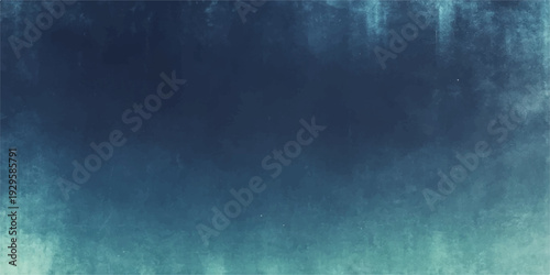 Abstract blue grunge background with a dark vintage paint texture and light smoke patterns on an old paper wall design for a bright sky backdrop