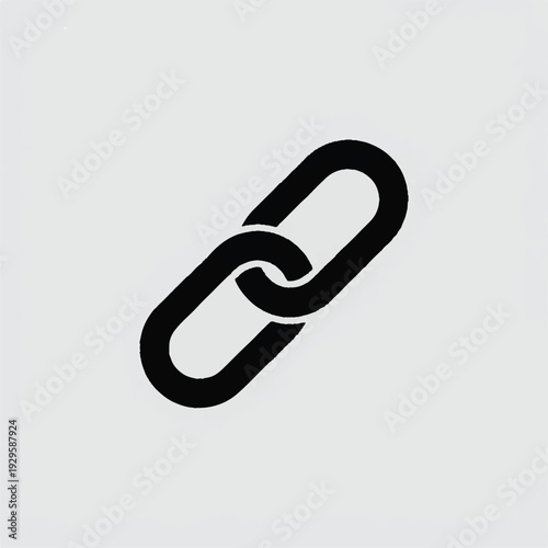 link icon flat black connection symbol illustration